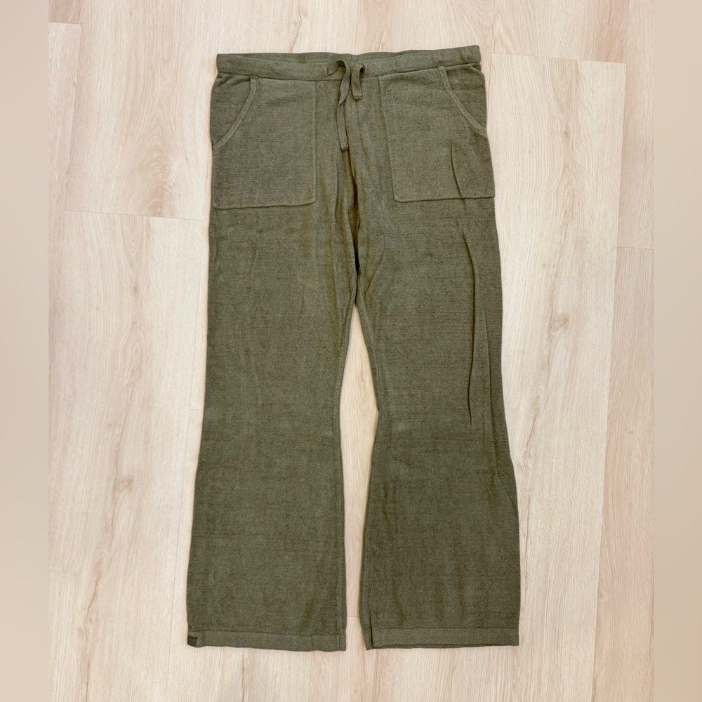 Barefoot Dreams CozyChic Ultra Lite Green Pants Bootcut Size Medium M